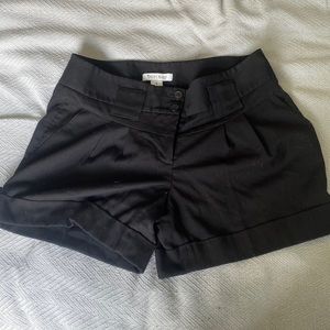 White House Black Market Black Rolled Hem High Waisted Short. Size 4